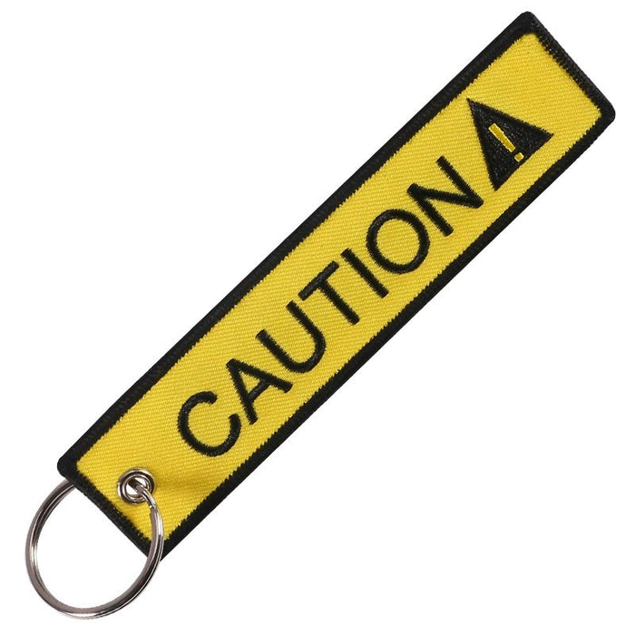 CAUTION! Motorcycle Keychain by Motozupply
